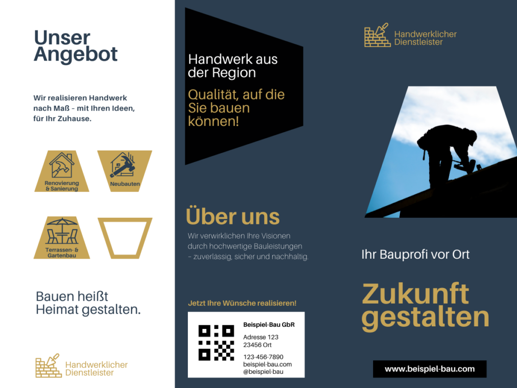 Flyer für ein Bauunternehmen - Printprodukte von TextGefühl